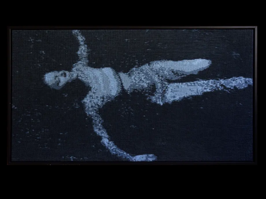 <em>Baumwolle Strickerei - 104 x 58 cm - SOLD</em>